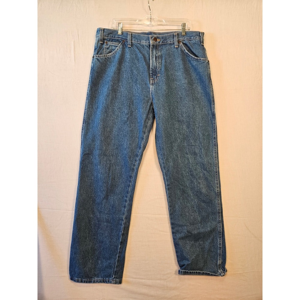 Dickies Mens Relaxed Fit Straight Leg Jeans Blue Medium‎ Wash 38x32 17293SNB